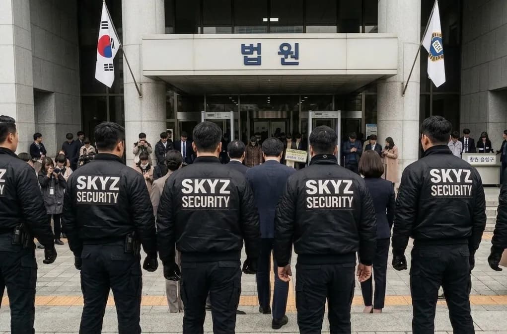 법원경호 | 언론 집중 사건의 공판 출석에서 변호인단 안전 보장